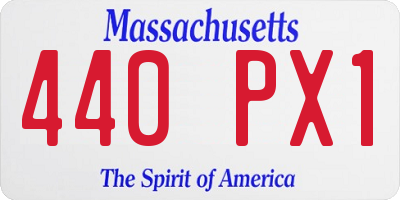 MA license plate 440PX1