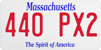 MA license plate 440PX2