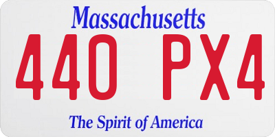 MA license plate 440PX4