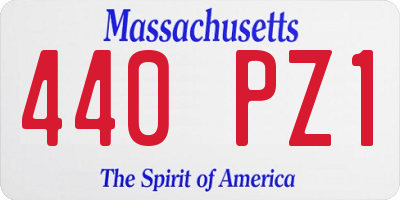 MA license plate 440PZ1