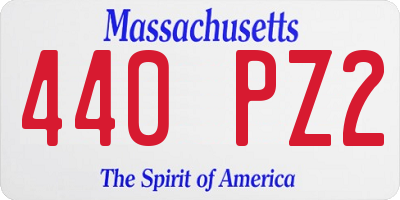 MA license plate 440PZ2