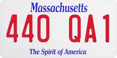 MA license plate 440QA1
