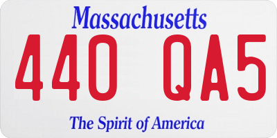 MA license plate 440QA5