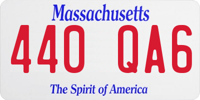 MA license plate 440QA6