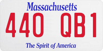 MA license plate 440QB1