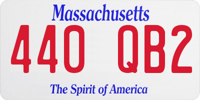 MA license plate 440QB2
