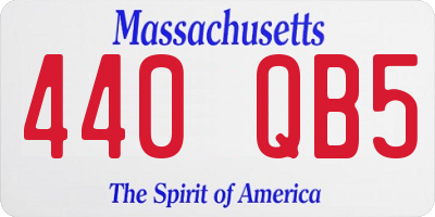 MA license plate 440QB5