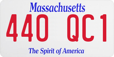 MA license plate 440QC1