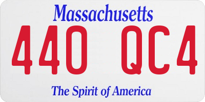 MA license plate 440QC4