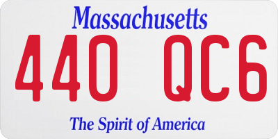 MA license plate 440QC6
