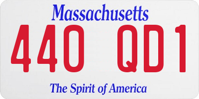 MA license plate 440QD1