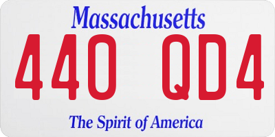 MA license plate 440QD4