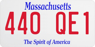 MA license plate 440QE1