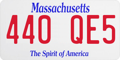 MA license plate 440QE5