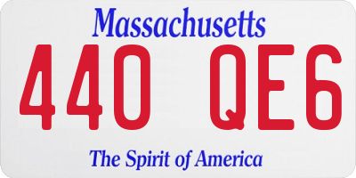 MA license plate 440QE6