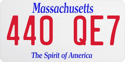 MA license plate 440QE7