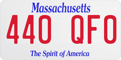MA license plate 440QF0