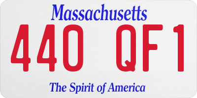 MA license plate 440QF1