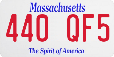 MA license plate 440QF5