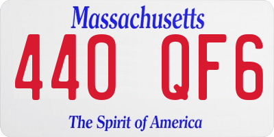 MA license plate 440QF6