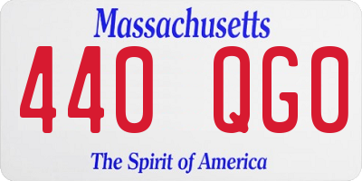 MA license plate 440QG0