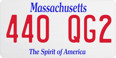 MA license plate 440QG2