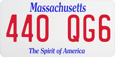 MA license plate 440QG6