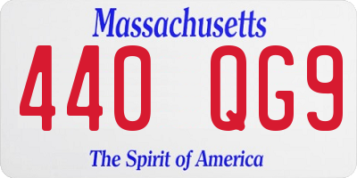 MA license plate 440QG9