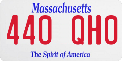 MA license plate 440QH0
