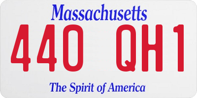 MA license plate 440QH1