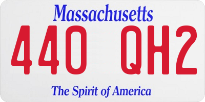 MA license plate 440QH2