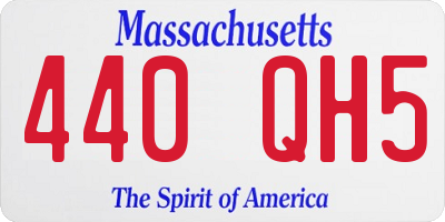 MA license plate 440QH5