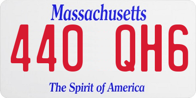 MA license plate 440QH6