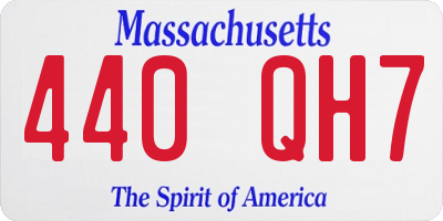 MA license plate 440QH7