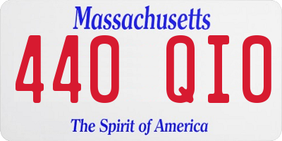 MA license plate 440QI0