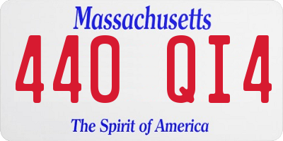 MA license plate 440QI4