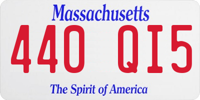 MA license plate 440QI5