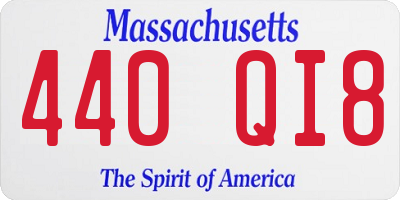 MA license plate 440QI8