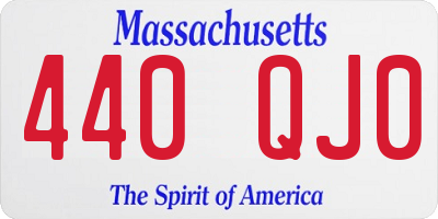 MA license plate 440QJ0