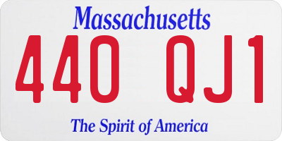 MA license plate 440QJ1