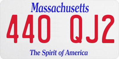 MA license plate 440QJ2