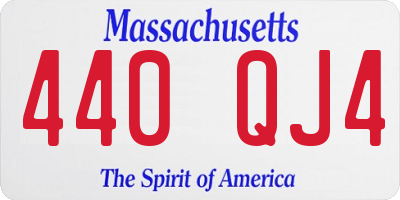MA license plate 440QJ4