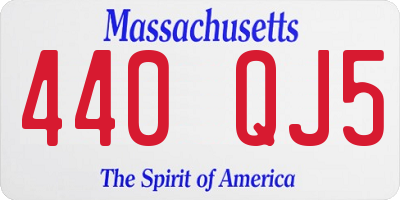 MA license plate 440QJ5