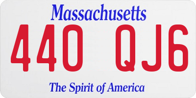 MA license plate 440QJ6