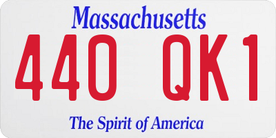 MA license plate 440QK1