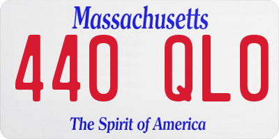 MA license plate 440QL0