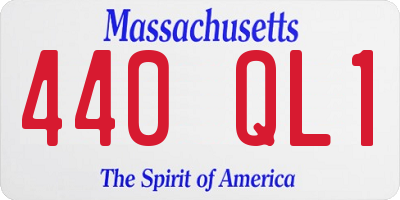 MA license plate 440QL1
