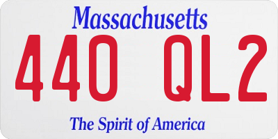 MA license plate 440QL2