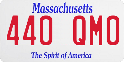 MA license plate 440QM0