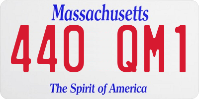 MA license plate 440QM1